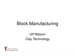 Block Manufacturing