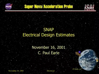 SNAP Electrical Design Estimates