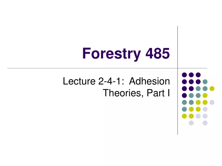 forestry 485