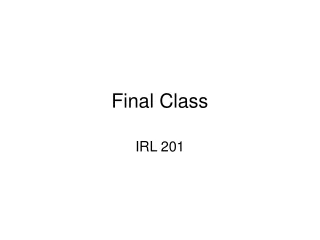Final Class
