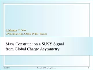 Mass Constraint on a SUSY Signal from Global Charge Asymmetry