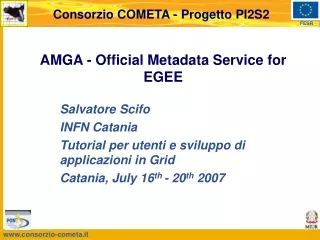 AMGA - Official Metadata Service for EGEE