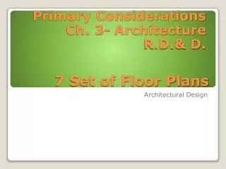 7 Set of Floor Plans