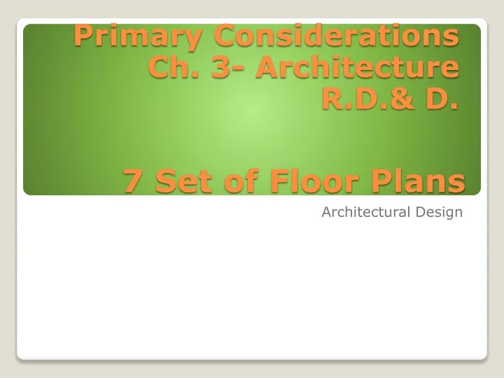 7 set of floor plans