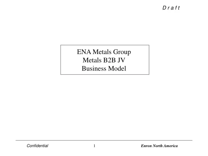 ena metals group metals b2b jv business model