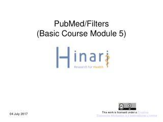 PubMed/Filters (Basic Course Module 5)