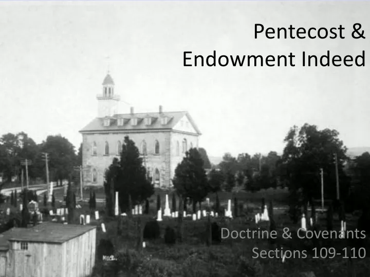 pentecost endowment indeed