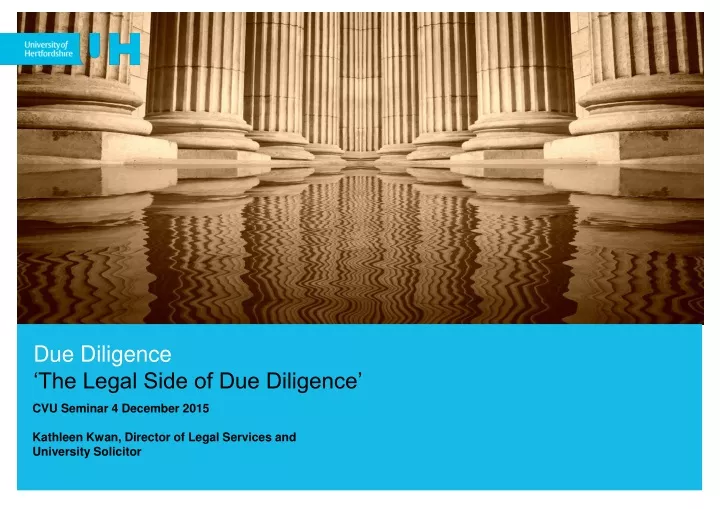 due diligence the legal side of due diligence