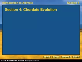 Section 4: Chordate Evolution