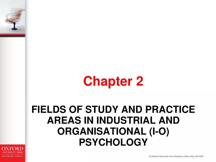 fields of study and practice areas in industrial and organisational i o psychology