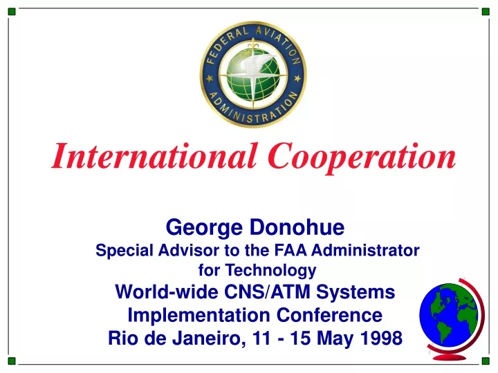 international cooperation george donohue special