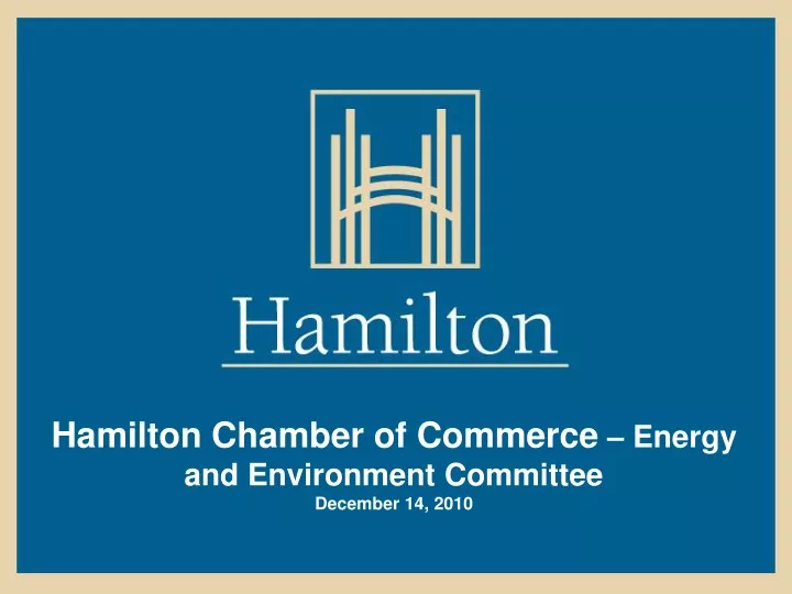 hamilton chamber of commerce energy and environment committee december 14 2010