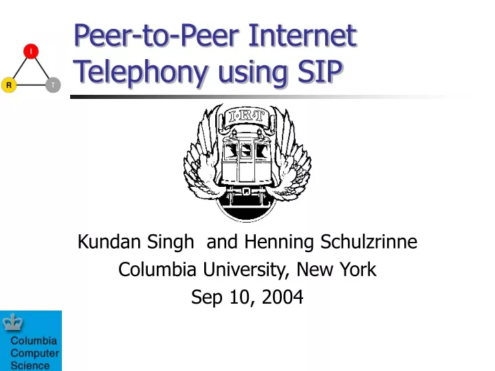 peer to peer internet telephony using sip