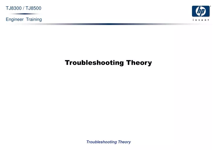 troubleshooting theory