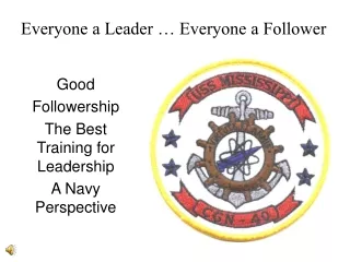 everyone a leader everyone a follower