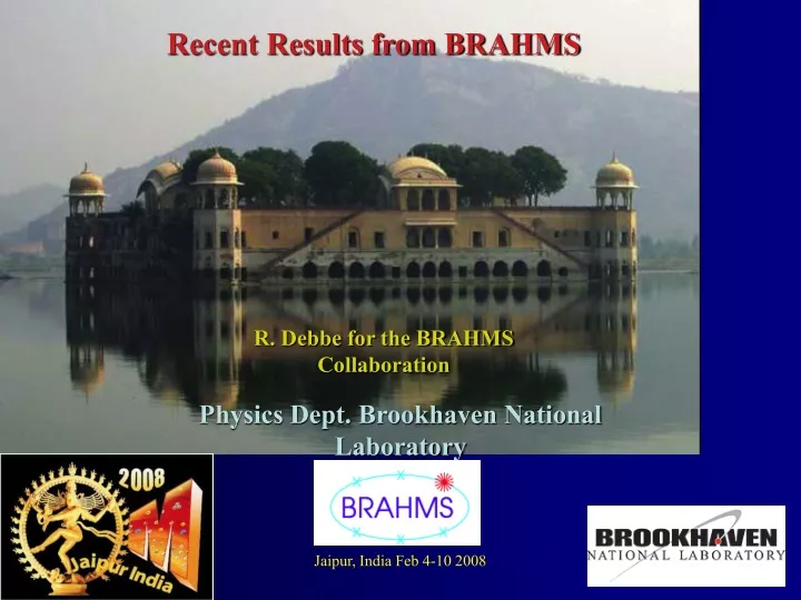 recent results from brahms