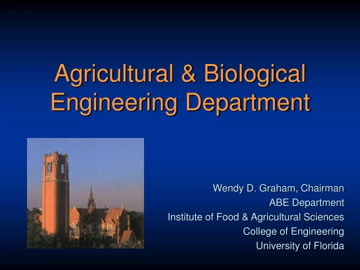agricultural biological engineering department