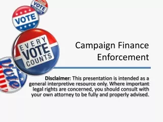 Campaign Finance  Enforcement