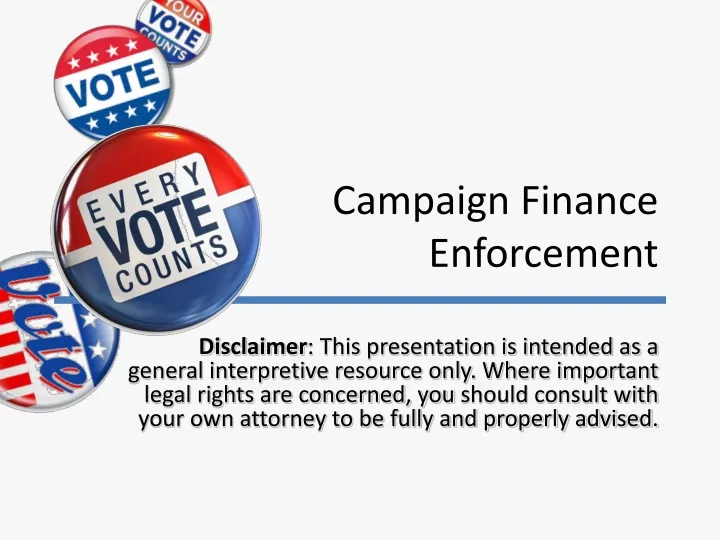 campaign finance enforcement