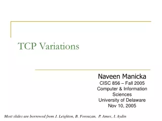 TCP Variations