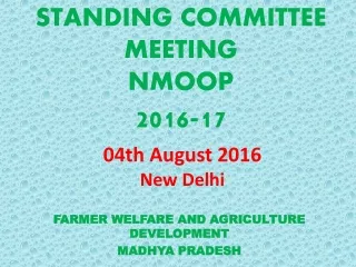 STANDING COMMITTEE MEETING  NMOOP 2016-17