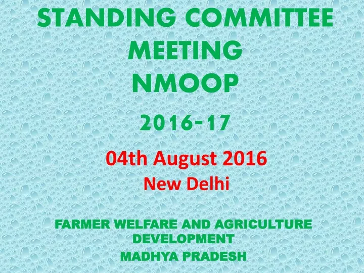 standing committee meeting nmoop 2016 17