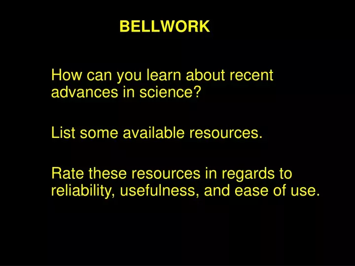 bellwork