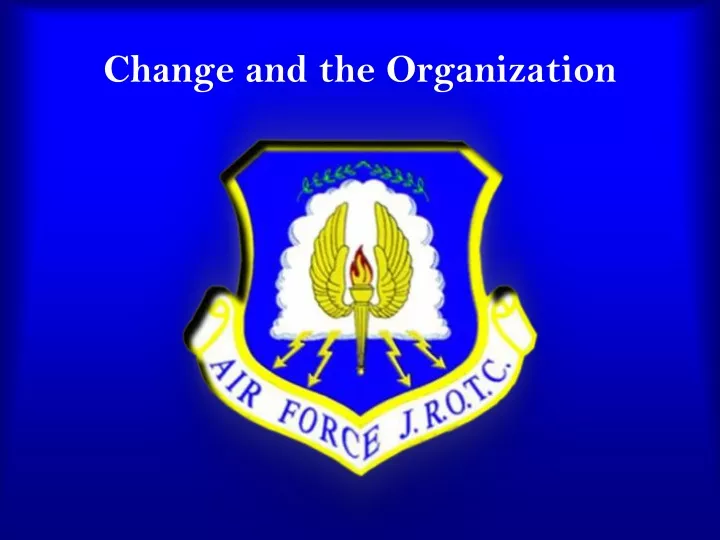 change and the organization