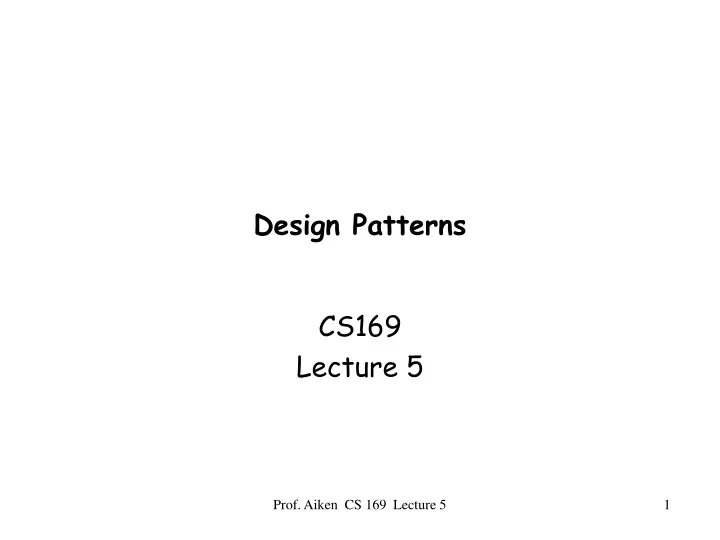 design patterns