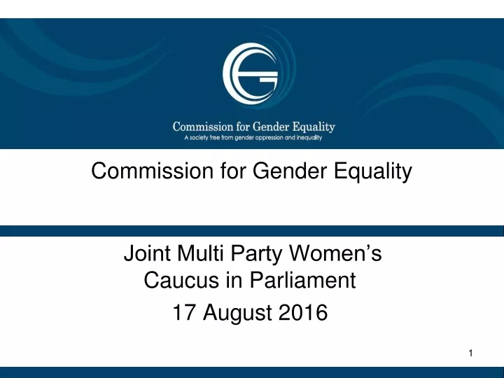 commission for gender equality