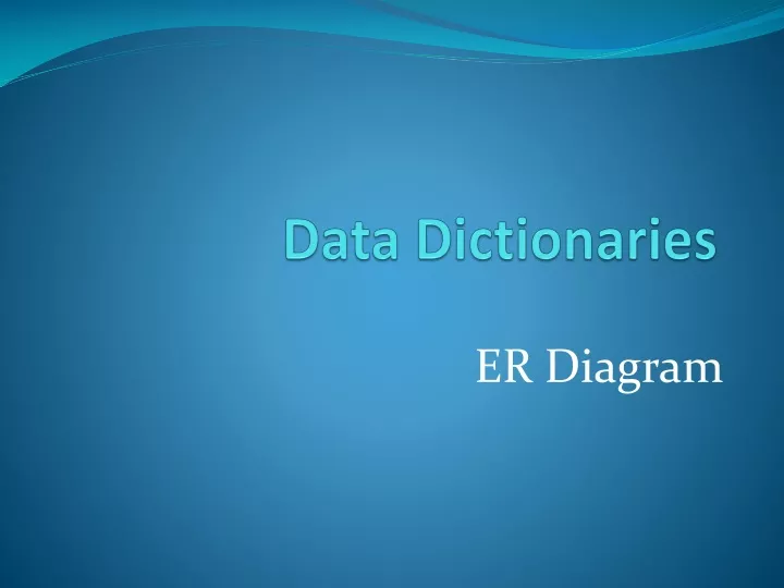 data dictionaries