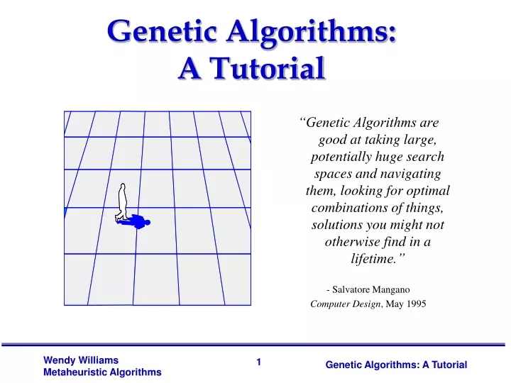 genetic algorithms a tutorial