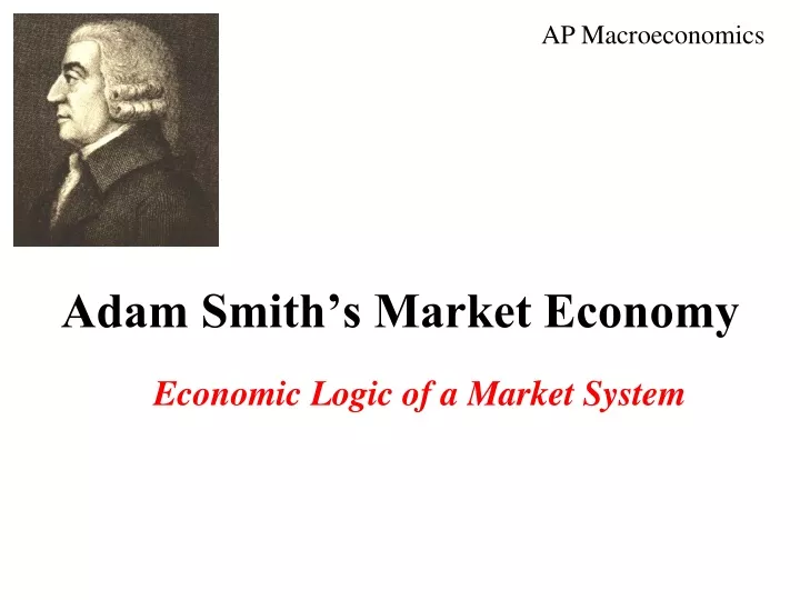 adam smith s market economy