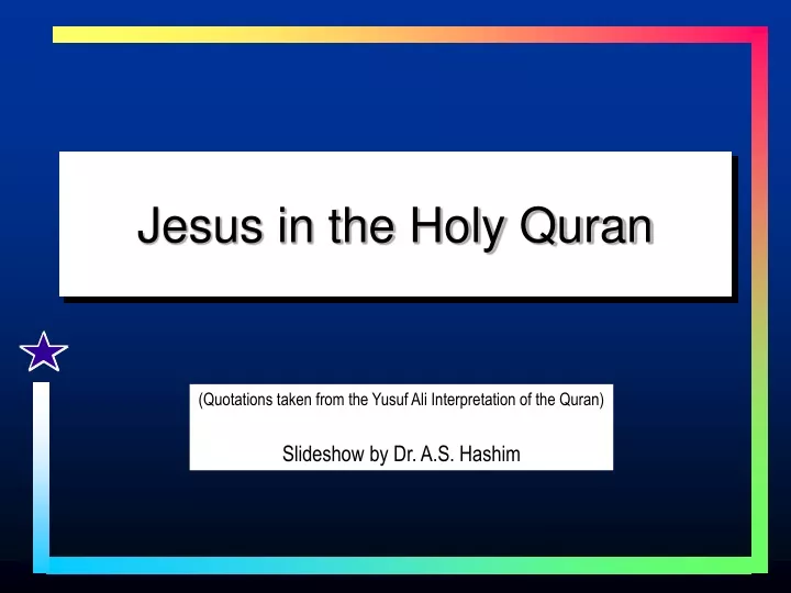 jesus in the holy quran