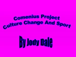 Comenius Project  Culture Change And Sport