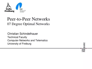 Peer-to-Peer Networks 07 Degree Optimal Networks