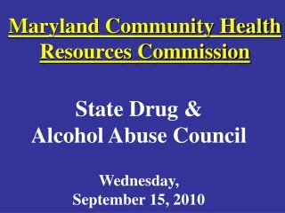 maryland community health resources commission