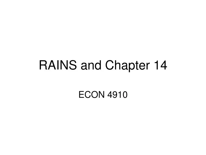 rains and chapter 14