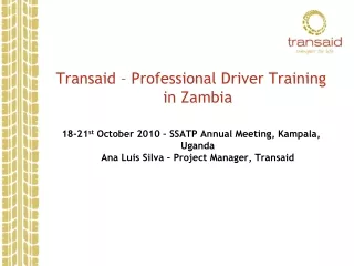 Transaid – Professional Driver Training in Zambia