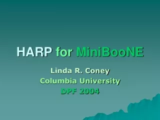 HARP for  MiniBooNE