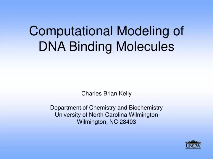 computational modeling of dna binding molecules