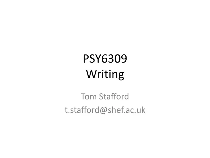 psy6309 writing