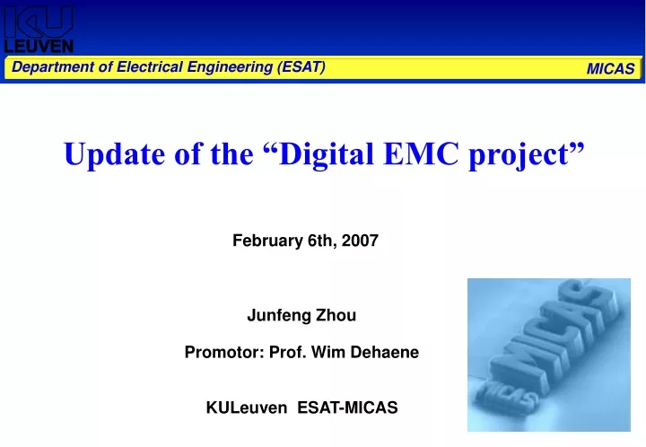 update of the digital emc project