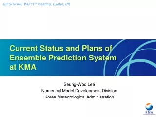 Current Status and Plans of  Ensemble Prediction System at KMA
