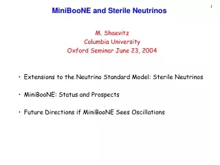 MiniBooNE and Sterile Neutrinos