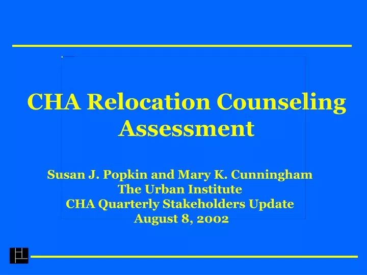 cha relocation counseling assessment