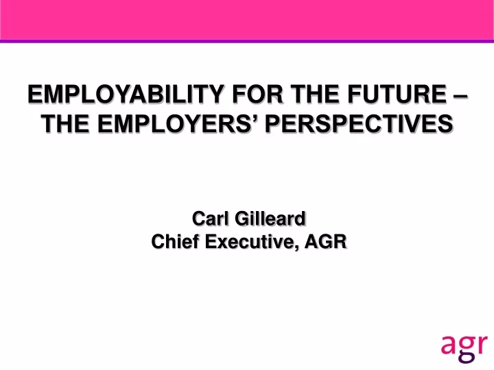 employability for the future the employers