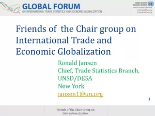 Friends of  the Chair group on International Trade and Economic Globalization
