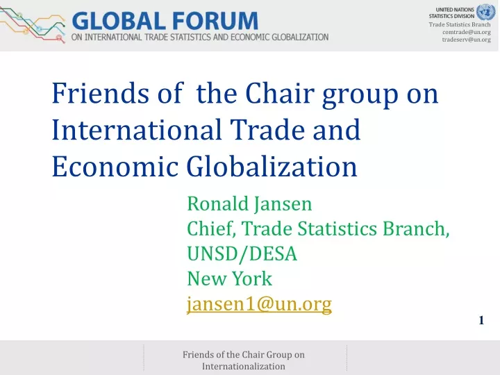 friends of the chair group on international trade