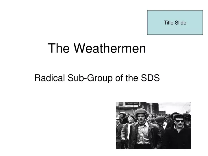 the weathermen